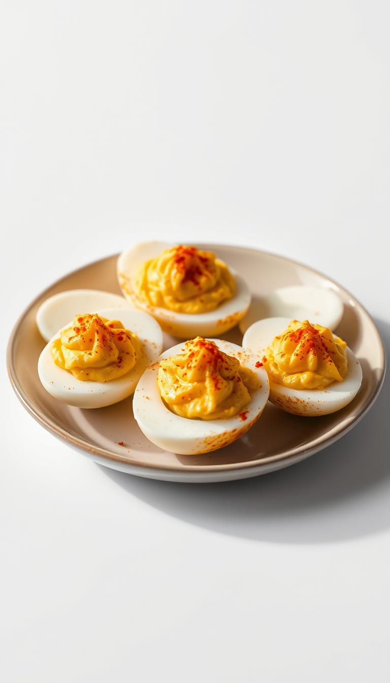 Devilishly Delicious Air Fryer Spider Deviled Eggs
