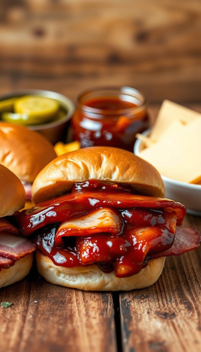 BBQ Ham and Cheese Sliders