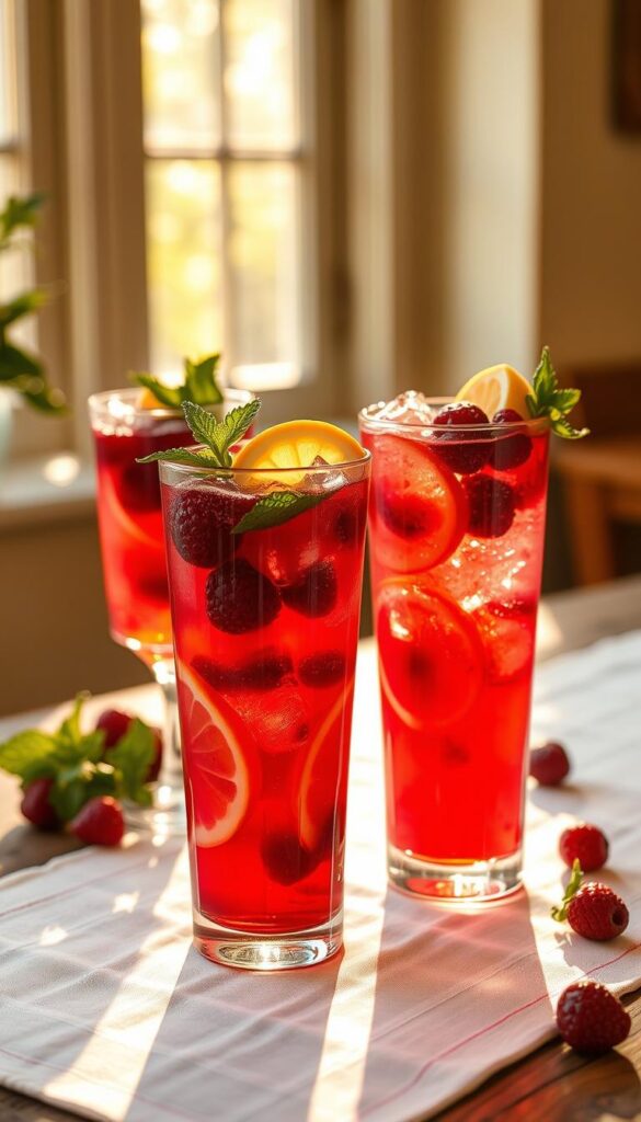Berry Hibiscus Iced Tea Variations