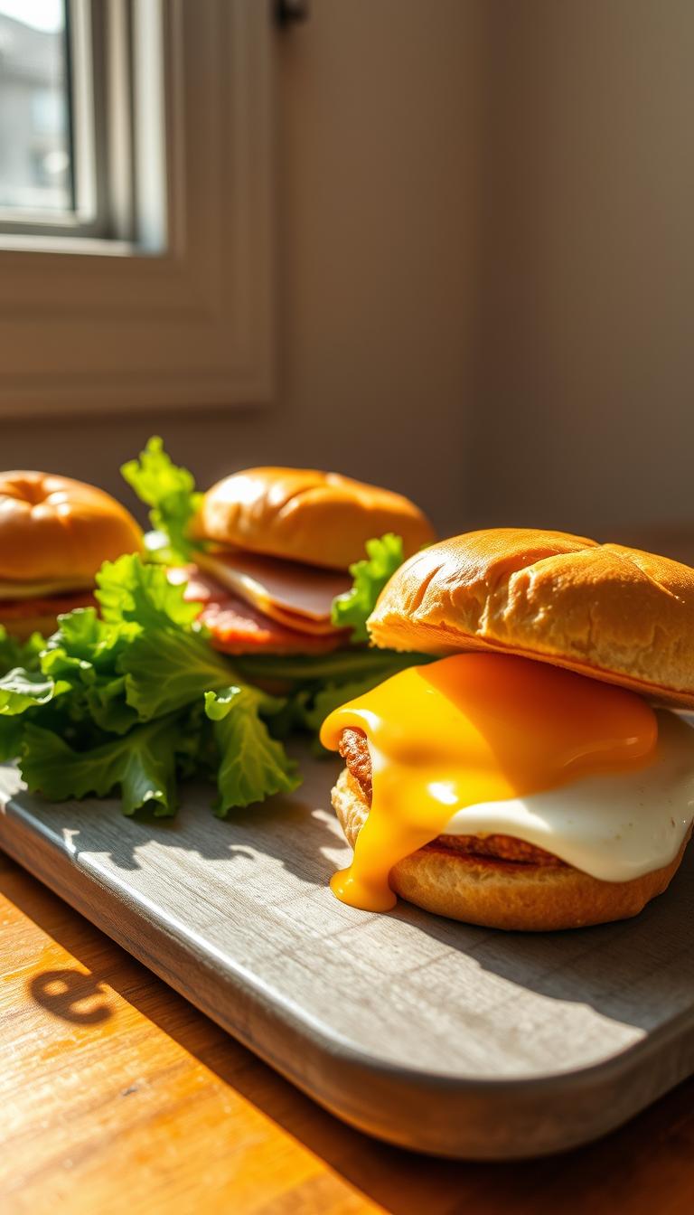 Breakfast Ham and Cheese Sliders