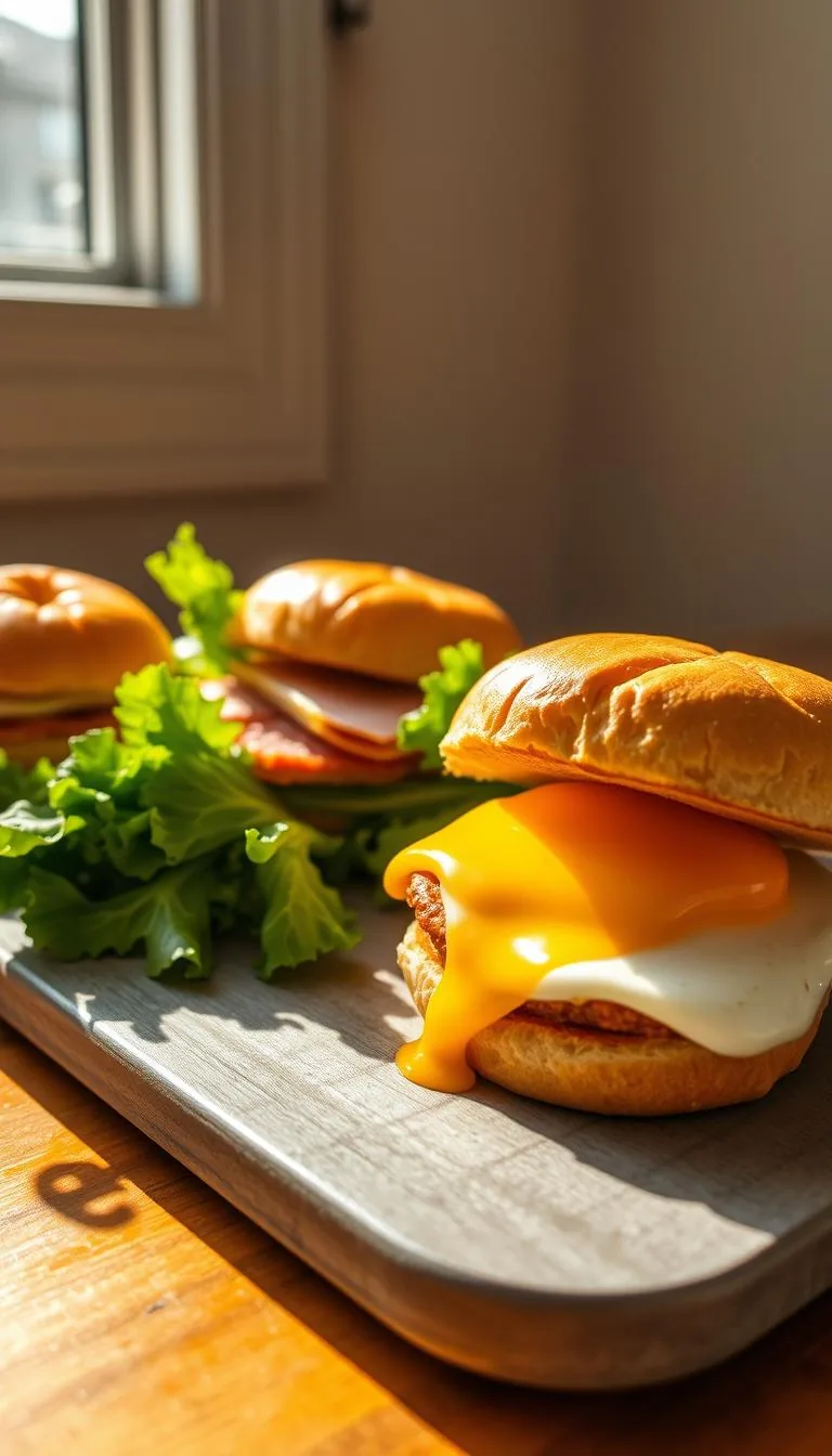 Breakfast Ham and Cheese Sliders
