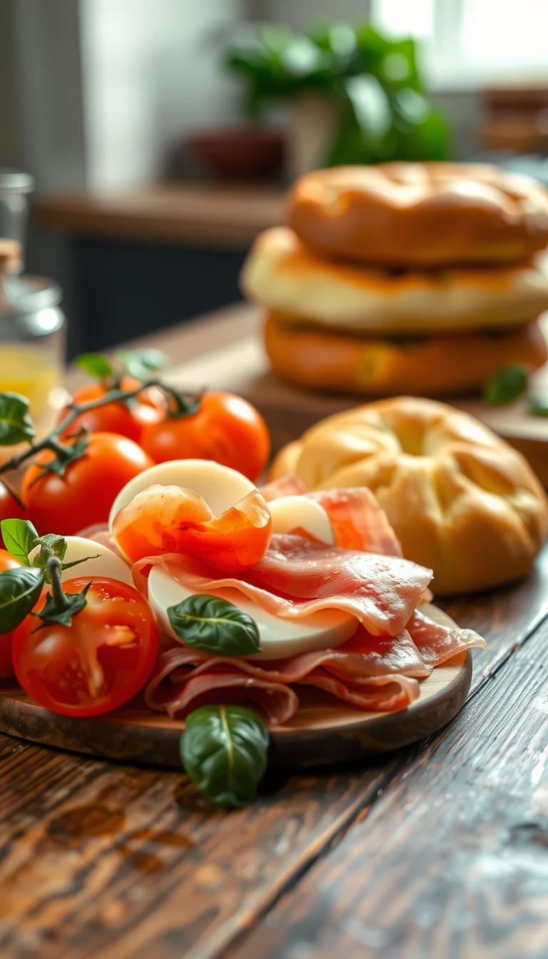 Caprese Ham Sliders