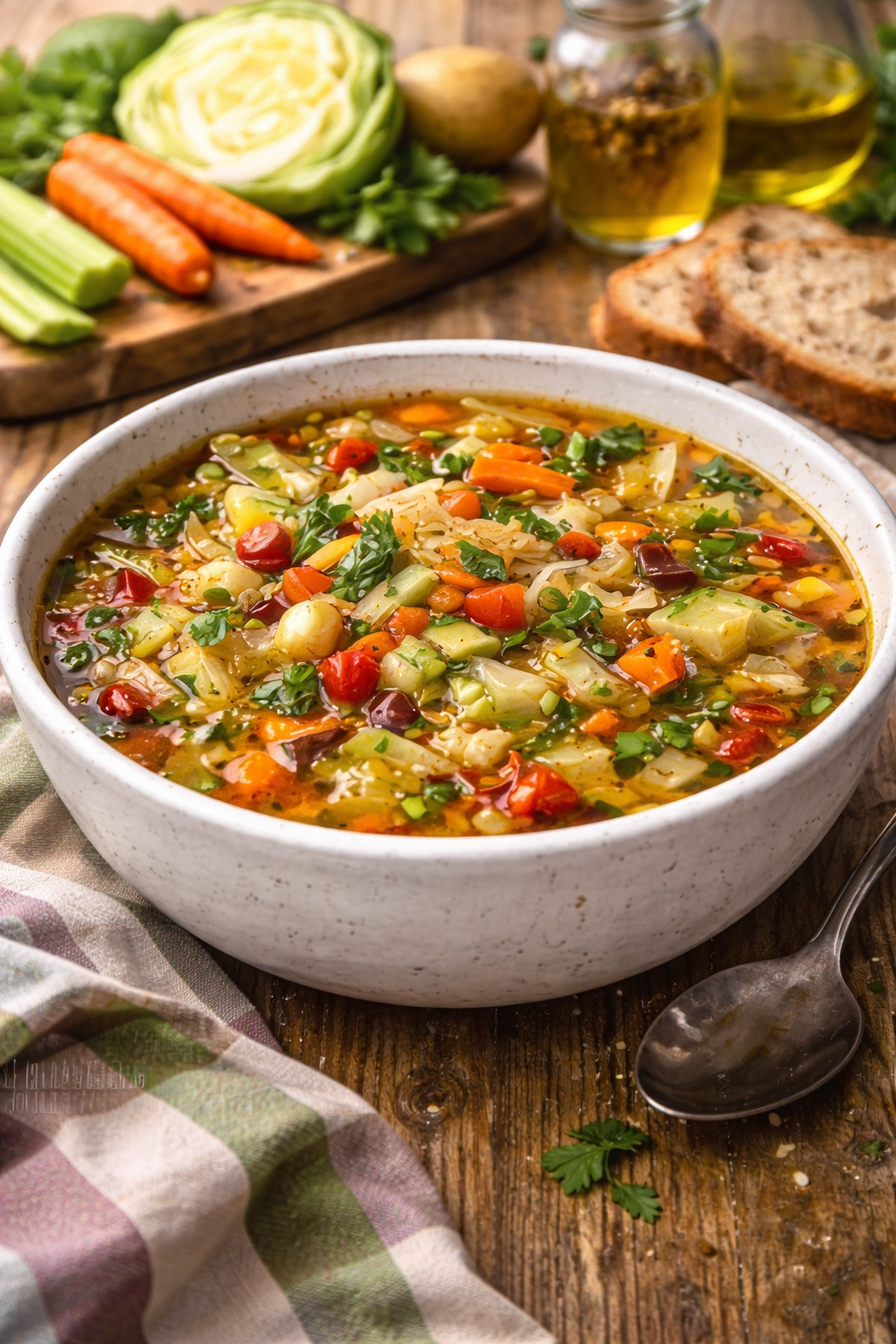 Cabbage Soup Loaded with Vegetables