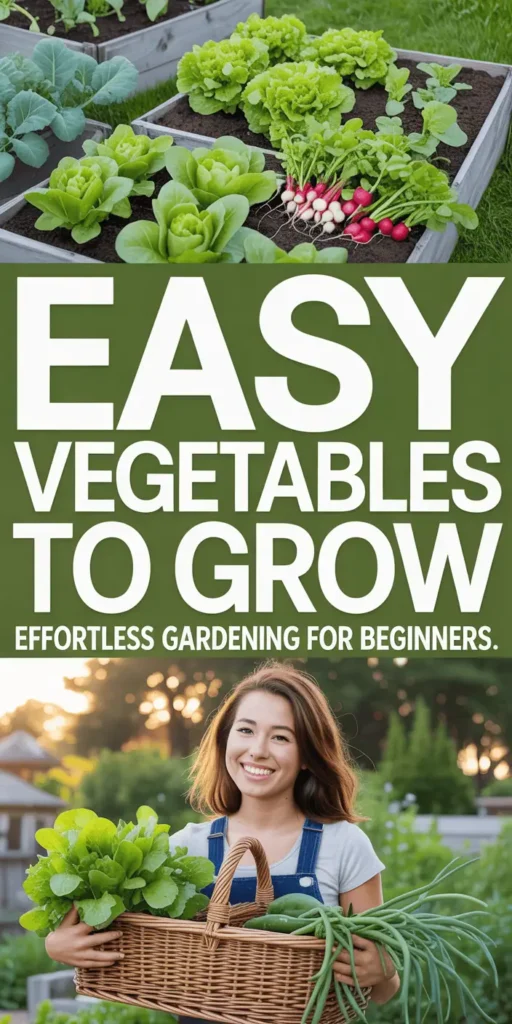 A lush, vibrant vegetable garden in a serene USDA zone setting. In the foreground, a variety of beginner-friendly crops flourish - plump tomatoes, crisp lettuce, and tender carrots. The middle ground showcases a diversity of leafy greens and aromatic herbs, meticulously arranged. In the background, a picturesque landscape unfolds, with rolling hills and a cloudless sky bathed in warm, golden sunlight. The image conveys a sense of harmony and simplicity, inviting the viewer to envision the joys of effortless vegetable gardening within their own growing zone.