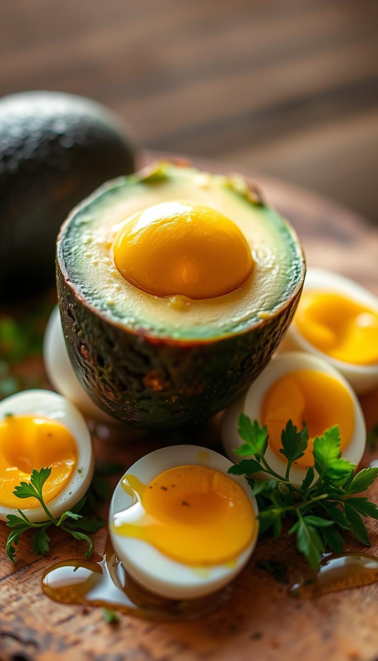 Hard-Boiled Eggs with Avocado