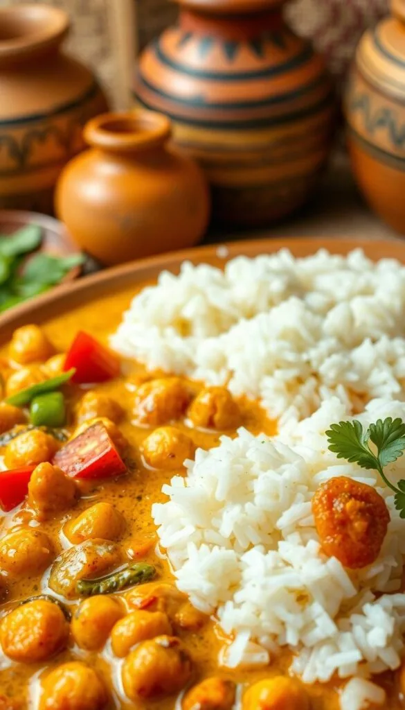 Indian chickpea coconut curry