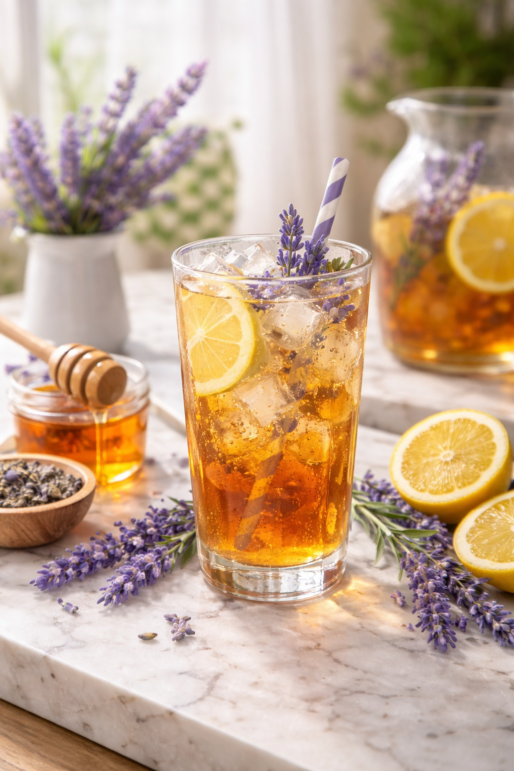 Lavender Honey Iced Tea