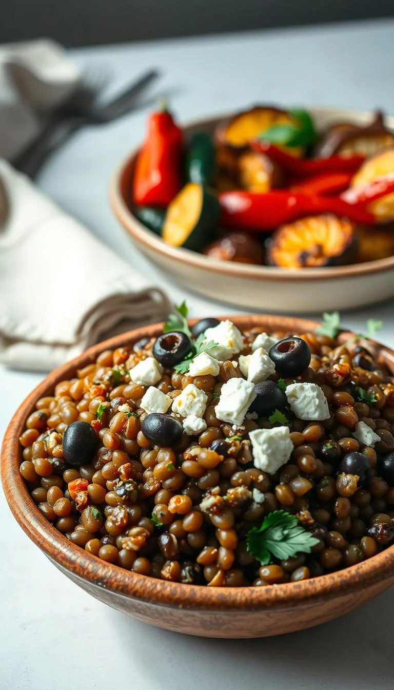 Mediterranean Lentil Bowl with Feta