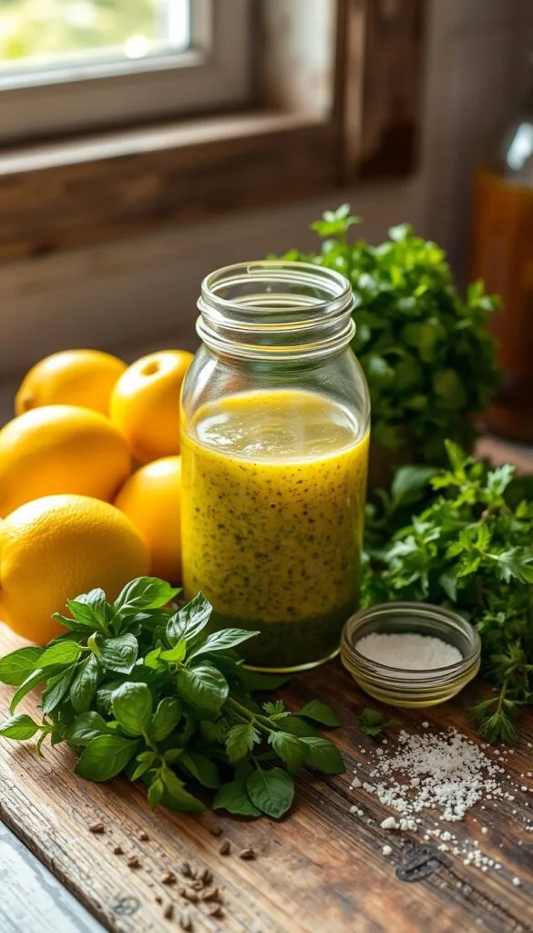 Mediterranean lemon herb dressing preparation Mediterranean lemon herb dressing preparation