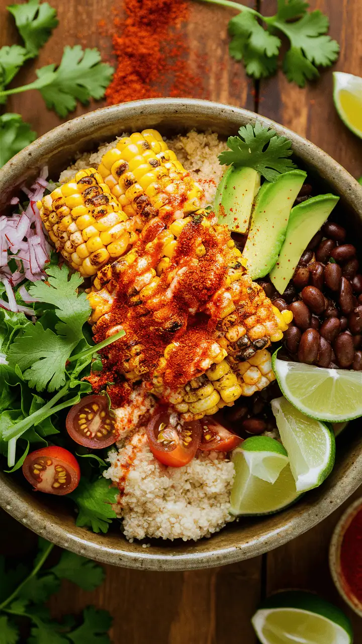 Spicy Mexican Street Corn Buddha Bowl
