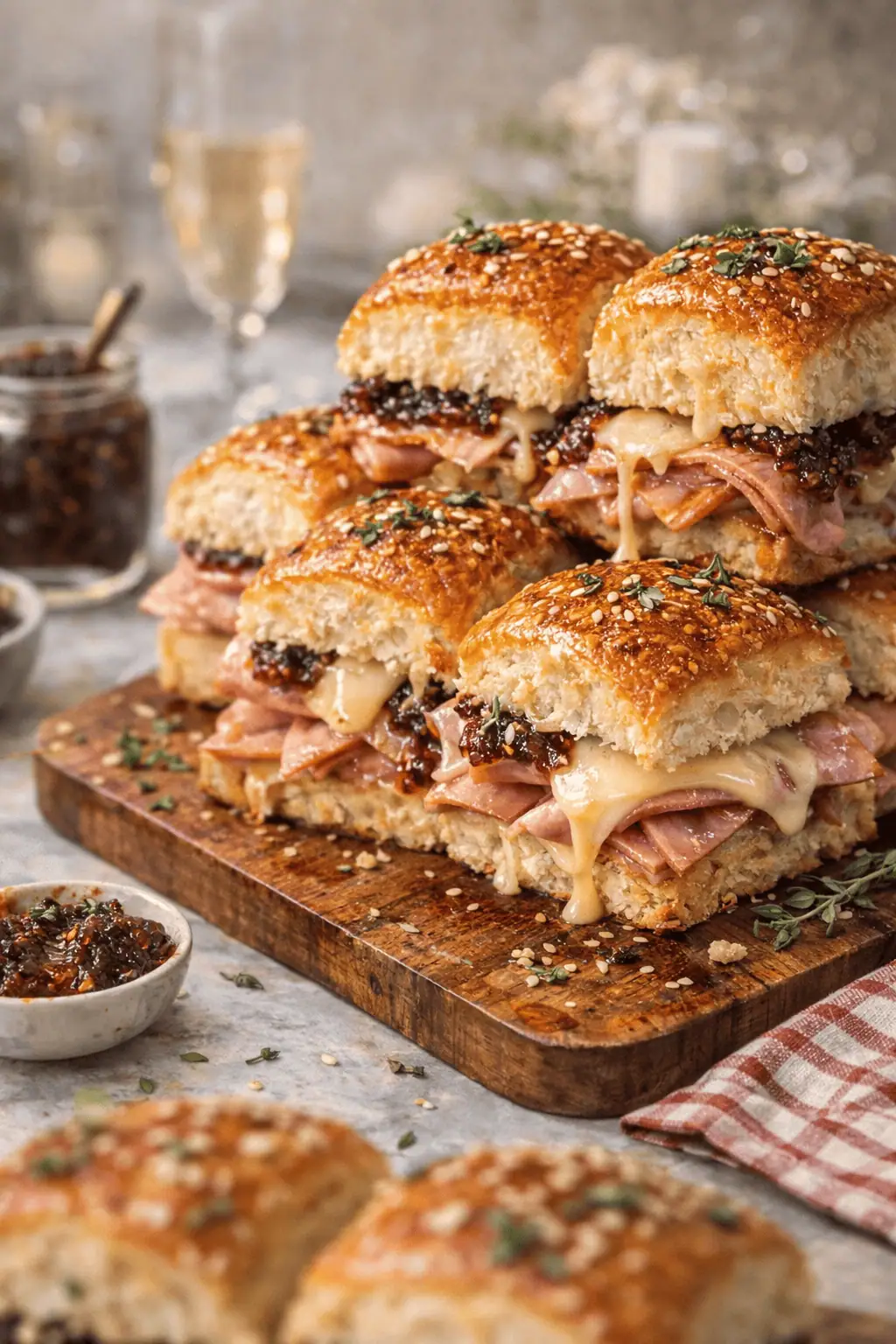 Sweet and Savory Fig Ham Sliders