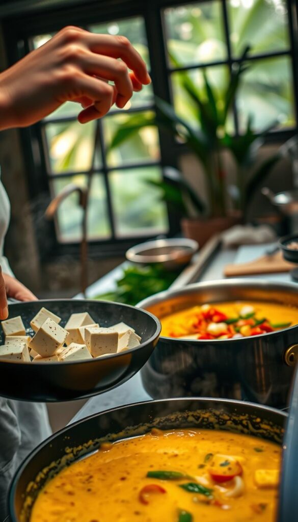 Tofu Coconut Curry Cooking Process Tofu Coconut Curry Cooking Process