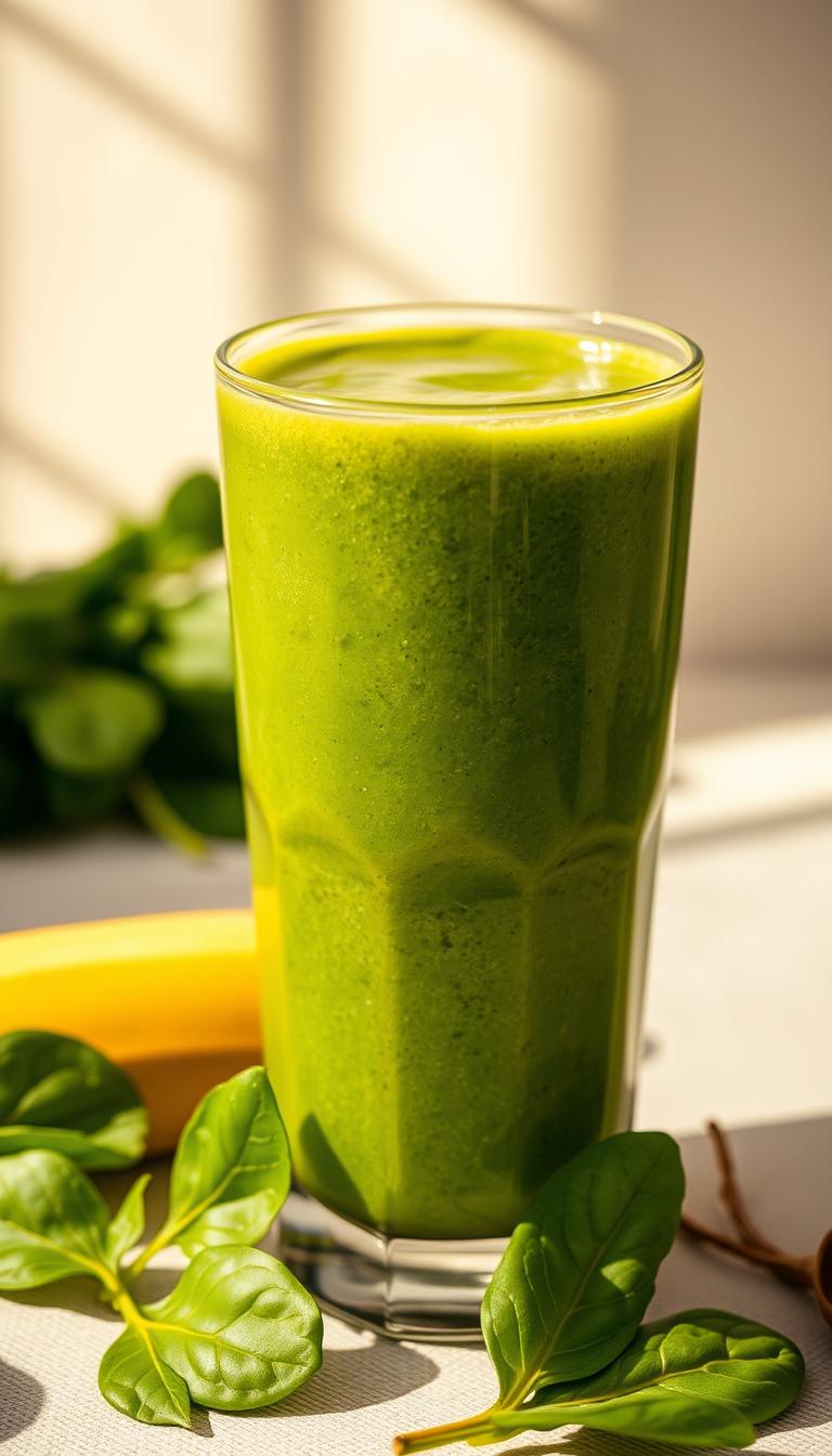 Banana Smoothie with Spinach