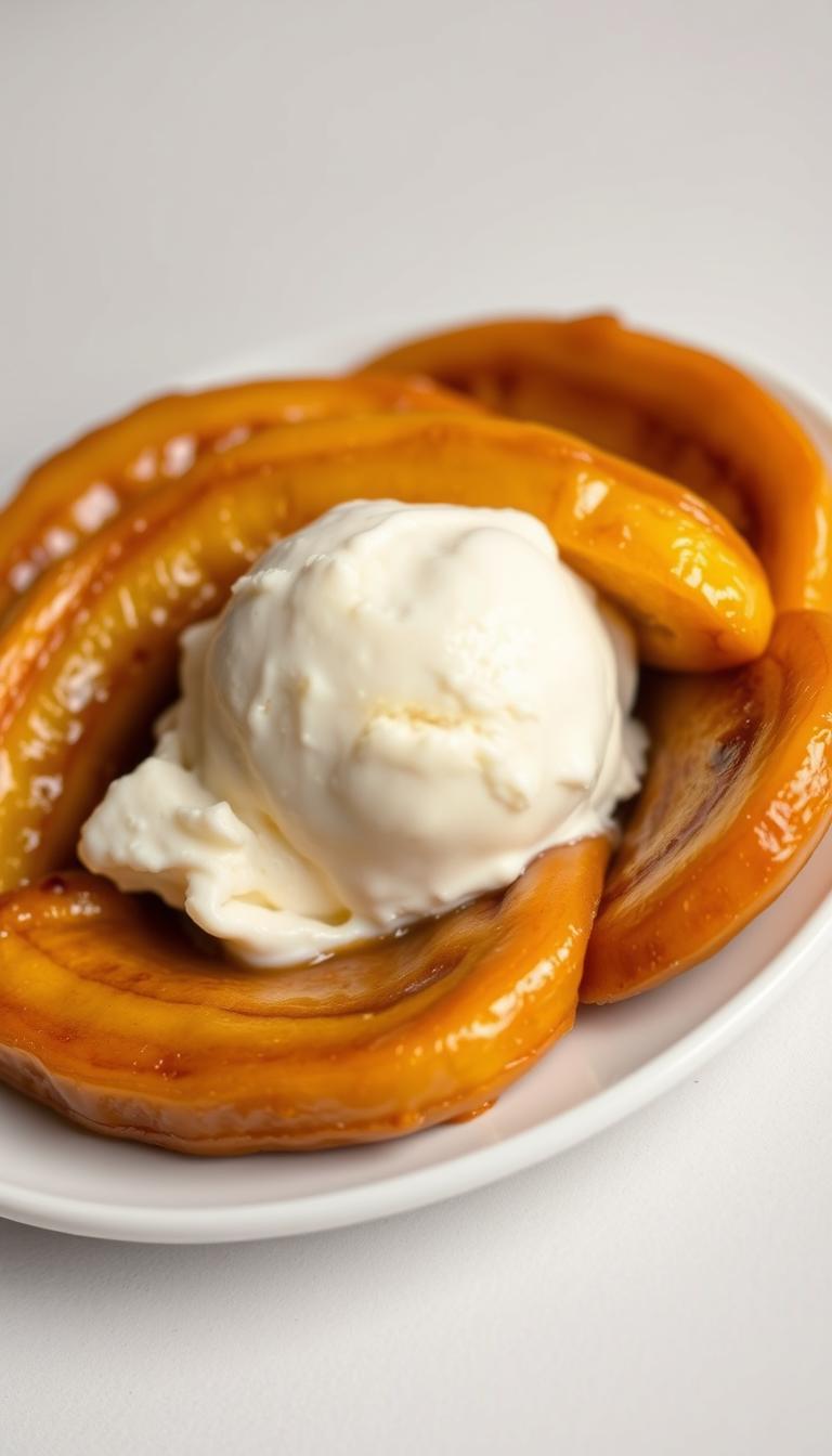 Caramelized Bananas over Ice Cream