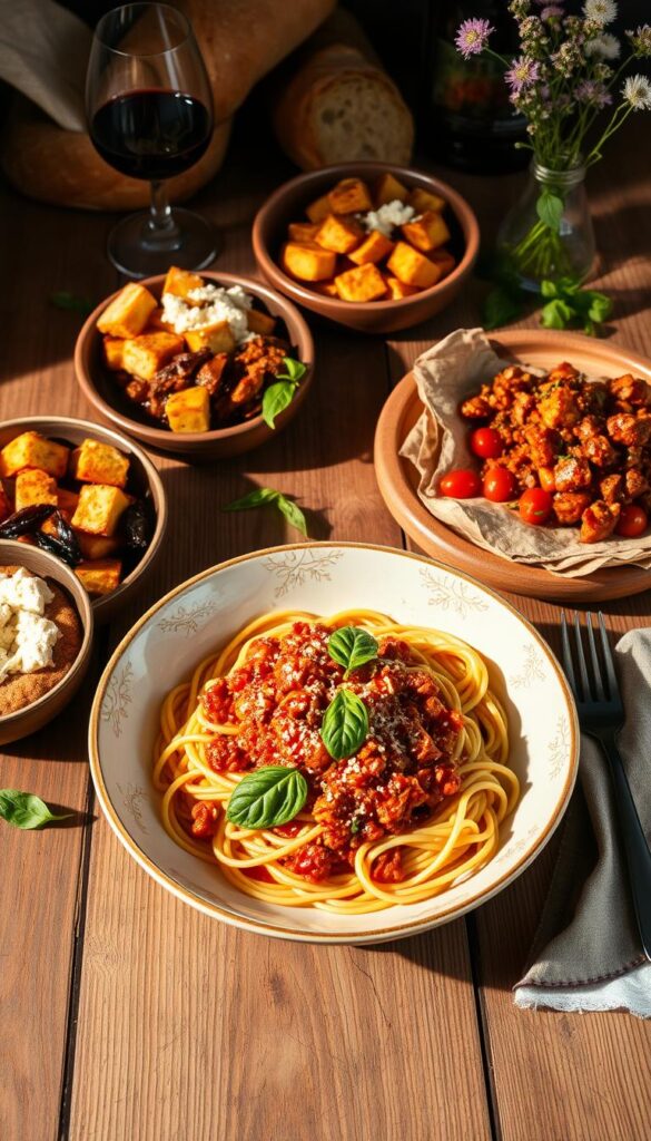 creative tofu bolognese variations