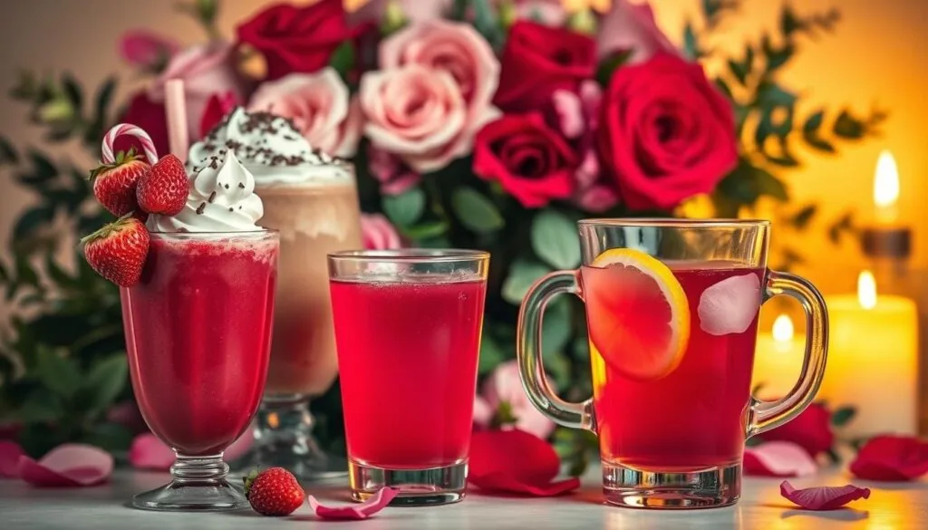 festive valentine's day beverages