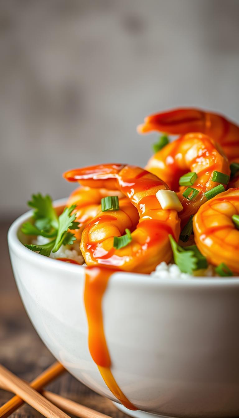 Honey Sriracha Shrimp Bowl