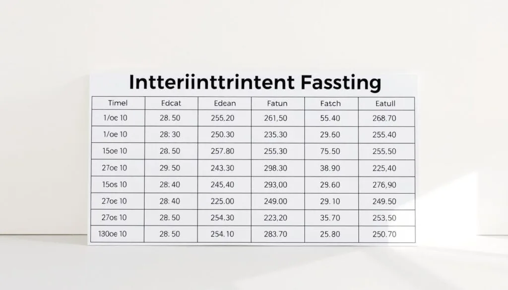 intermittent fasting schedule