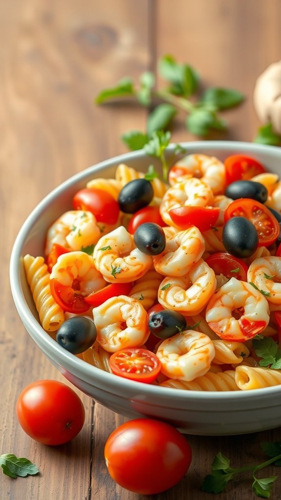 Mediterranean Shrimp Pasta Salad