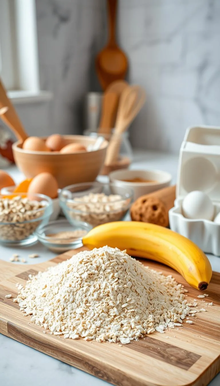 banana oat muffins