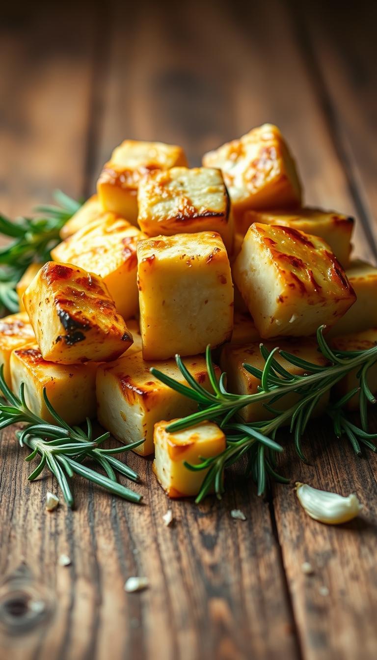Roasted Tofu with Garlic and Herbs