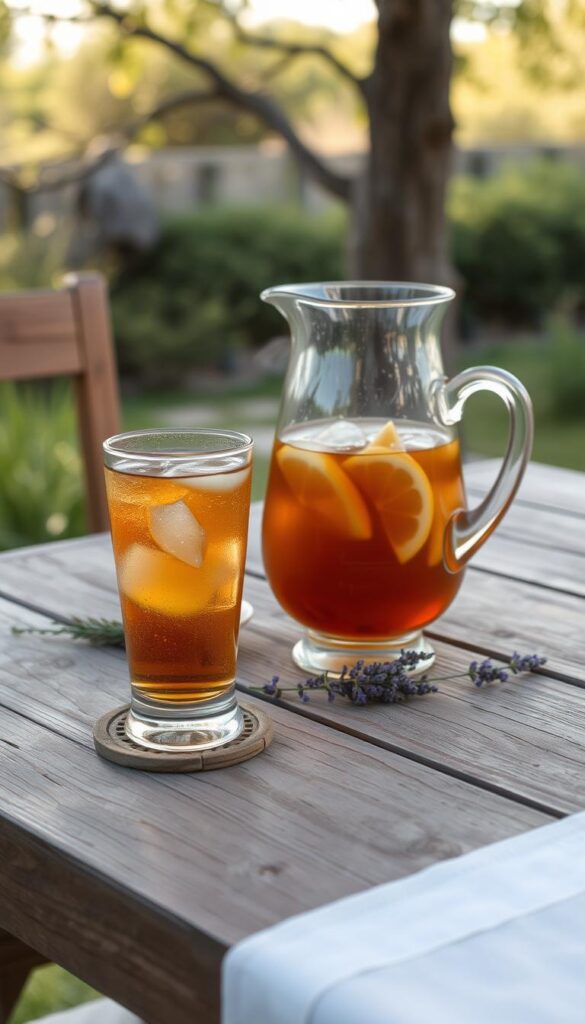 serving iced tea serving iced tea