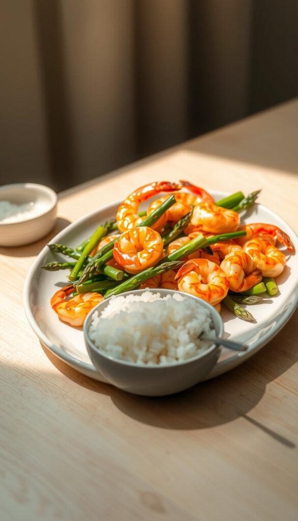 shrimp asparagus stir fry serving suggestions with rice