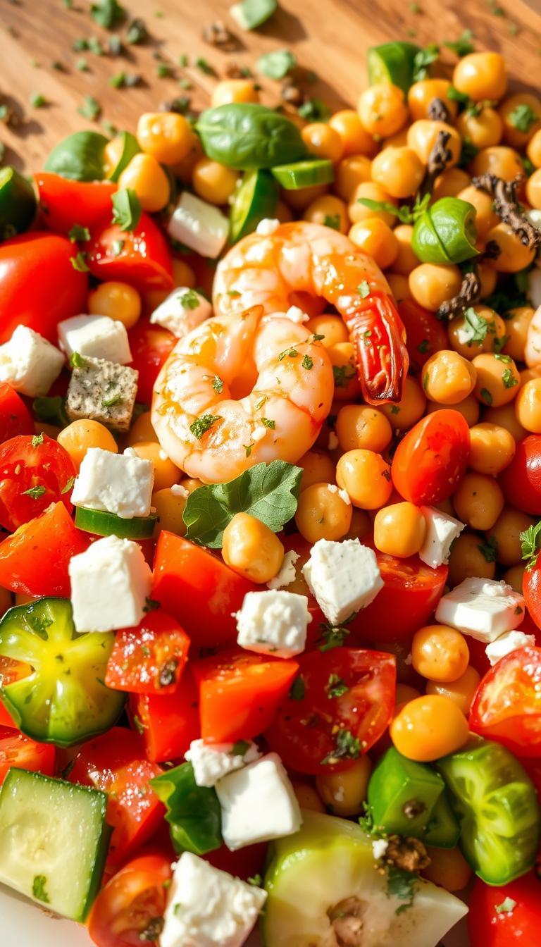 Shrimp and Chickpea Salad
