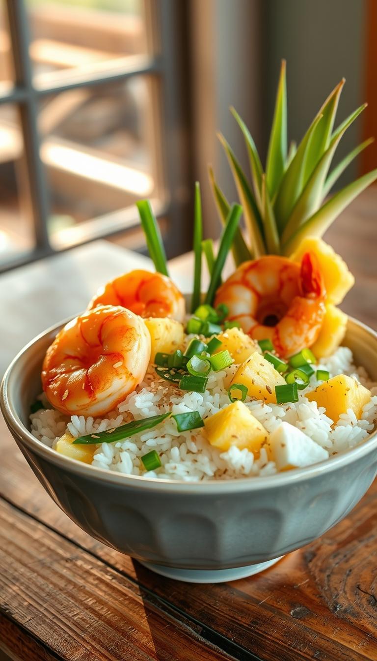 Shrimp and Pineapple Rice Bowl