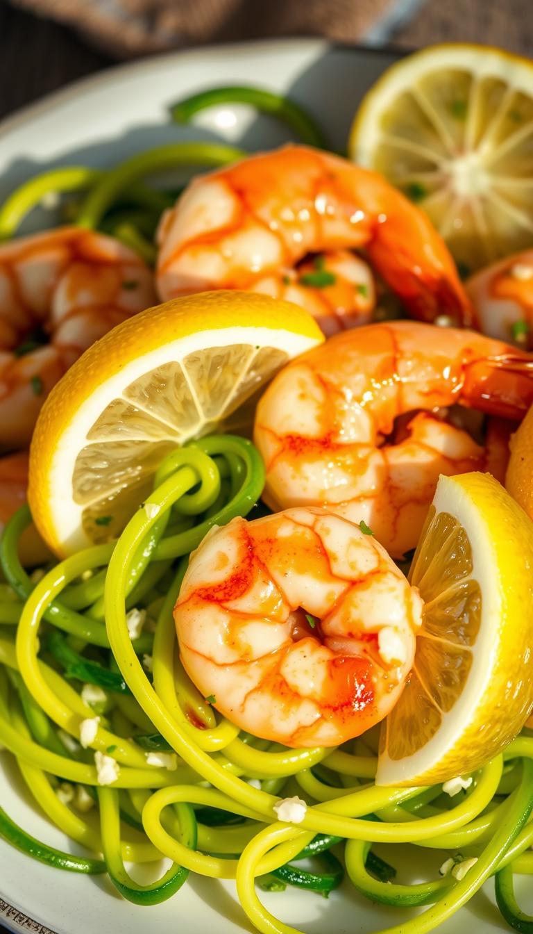 Garlic Lemon Shrimp with Zoodles