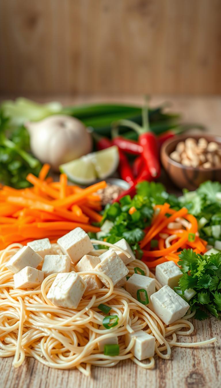 Tofu Pad Thai with Rice Noodles
