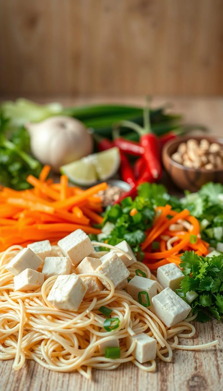 Tofu Pad Thai with Rice Noodles